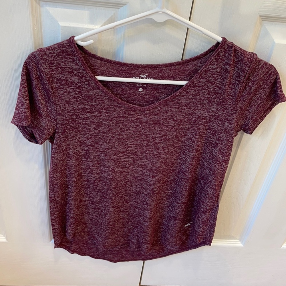 Dusty Red Hollister V-Neck